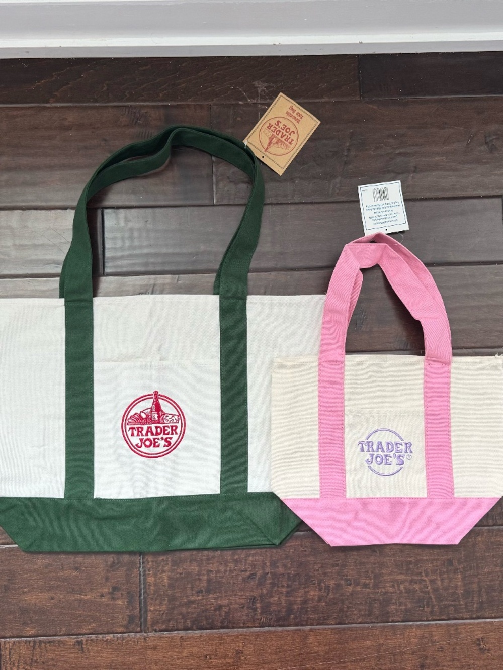 Trader Joe's Pair of Canvas Tote Bags